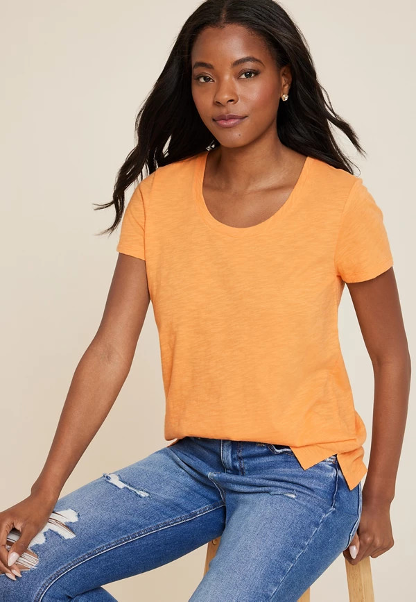 24/7 Sumner Sunwash Scoop Neck Tee | Maurices