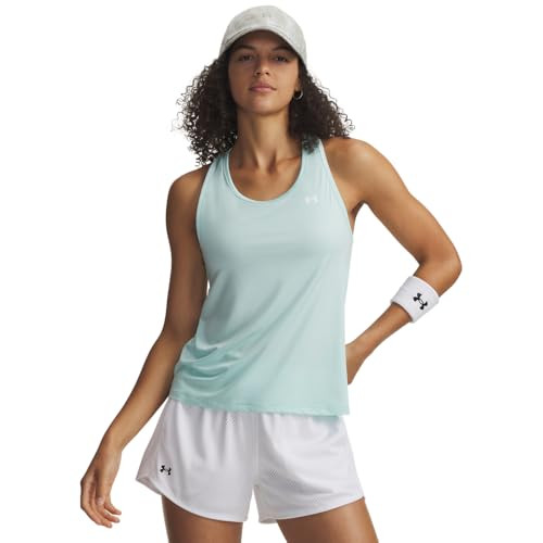 Under Armour Women's Tech Knockout Tank Top, (703) Refresh Mint / / White, Small | Amazon (US)