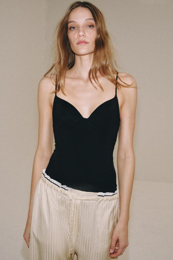 POLYAMIDE BLEND TOP | Zara US