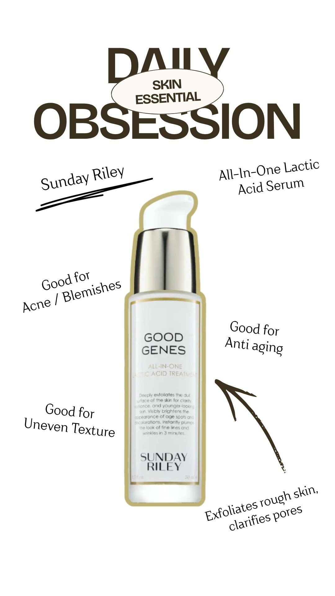 My Skin Essential recently - This all in one lactic acid serum 

#Serum #SkinEssential #SkinCare 

 