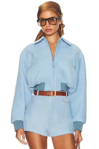 The Suede Zip Bomber | FWRD 