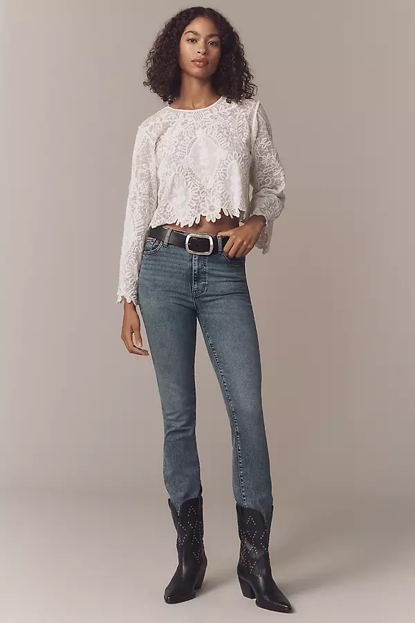 Le Sleek High-Rise Straight-Leg Jeans | Anthropologie (US)