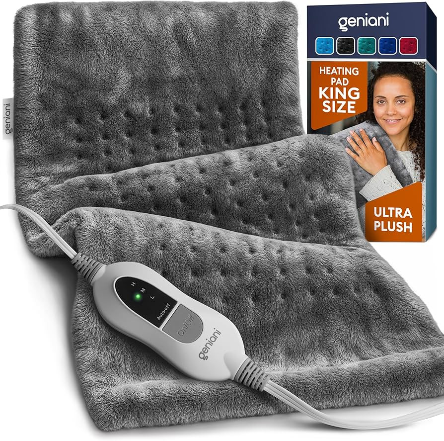 GENIANI XL Electric Heating Pad for Back Pain & Cramps Relief, Electric Throw, Birthday for Women... | Amazon (US)