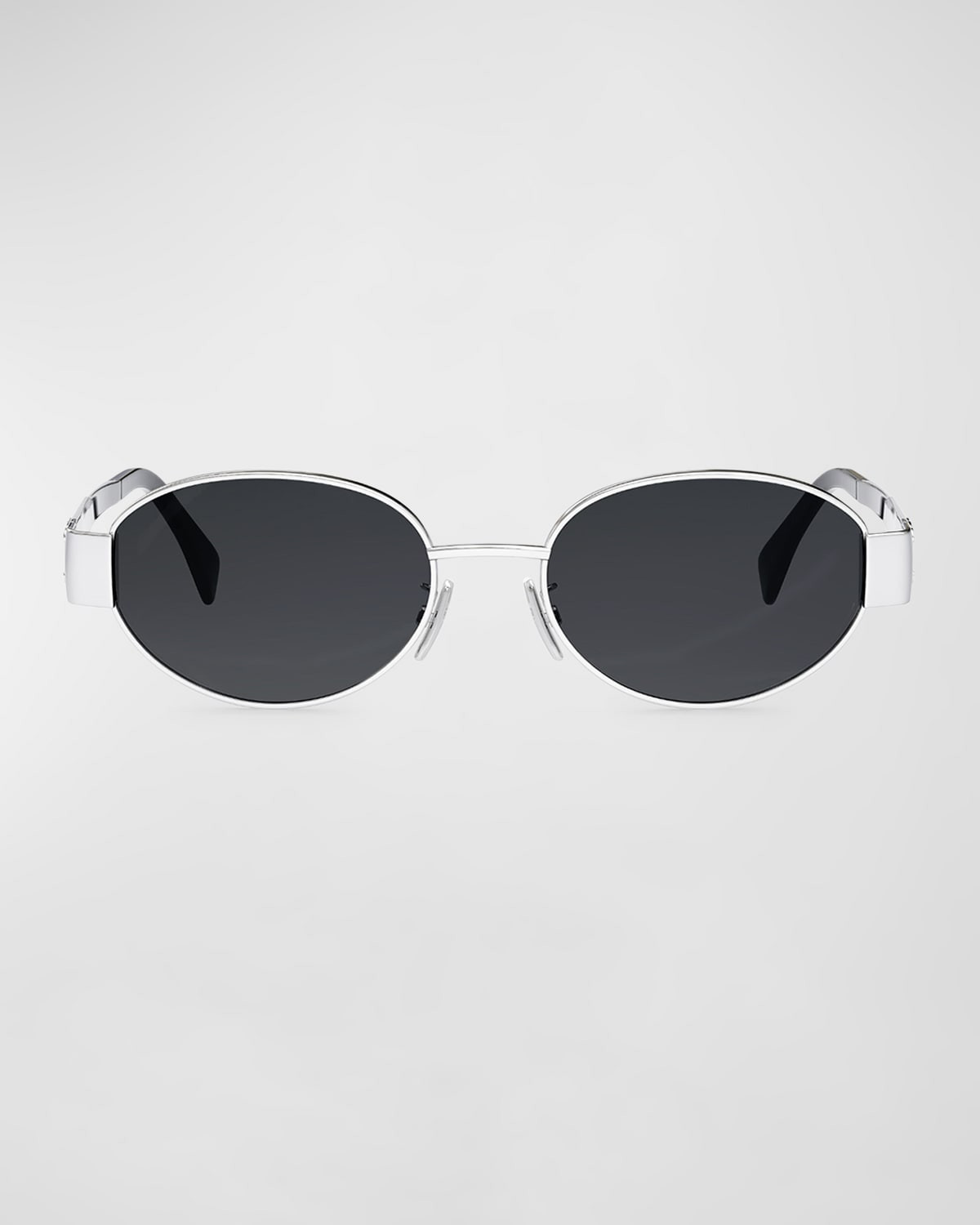 Triomphe Oval Metal Sunglasses | Neiman Marcus