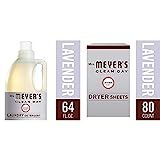 Mrs. Meyer's Laundry Set, Lavender, 2 ct: Laundry Detergent (64 fl oz), Dryer Sheets (80 ct) | Amazon (US)