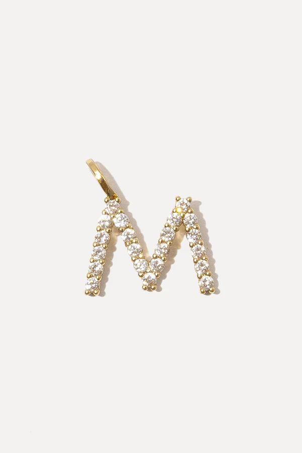 Pave Initial Charm | Miranda Frye Inc.