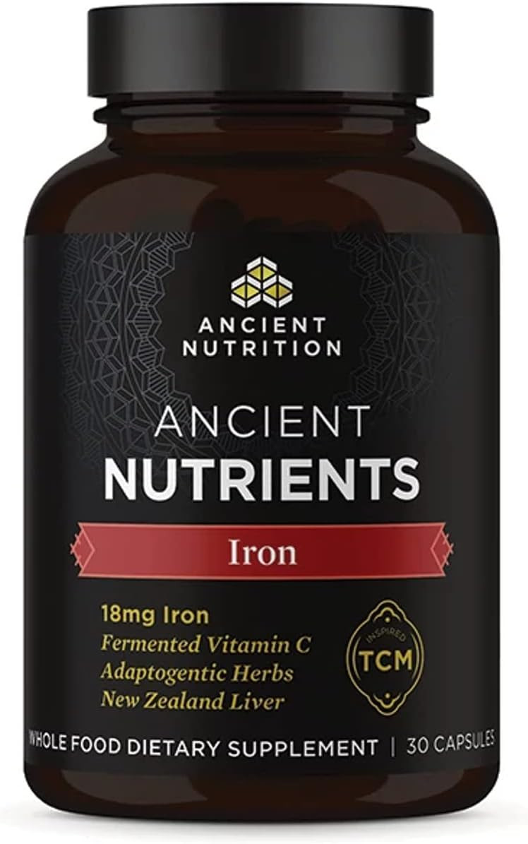 Iron Supplement by Ancient Nutrition, 18mg per Serving, Supports Response to Fatigue and Stress, ... | Amazon (US)