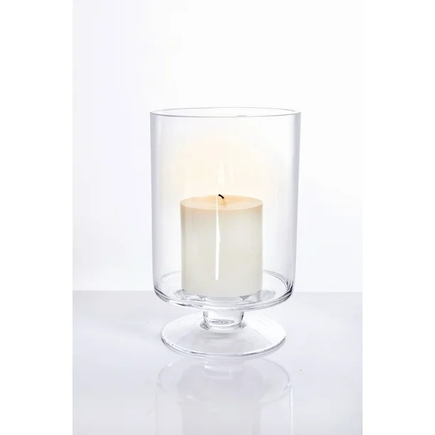 Better Homes & Gardens Medium Glass Pedestal Candle Holder, Clear - Walmart.com | Walmart (US)