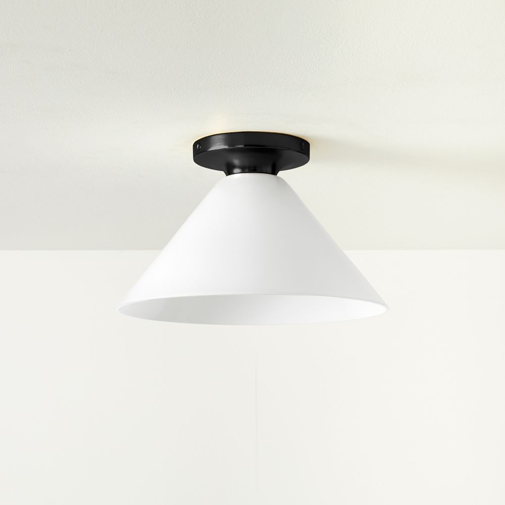 Sculptural Glass Cone Flushmount (8"&ndash;14") | West Elm (US)