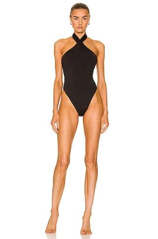 AEXAE Twist Swimsuit in Black | FWRD | FWRD 