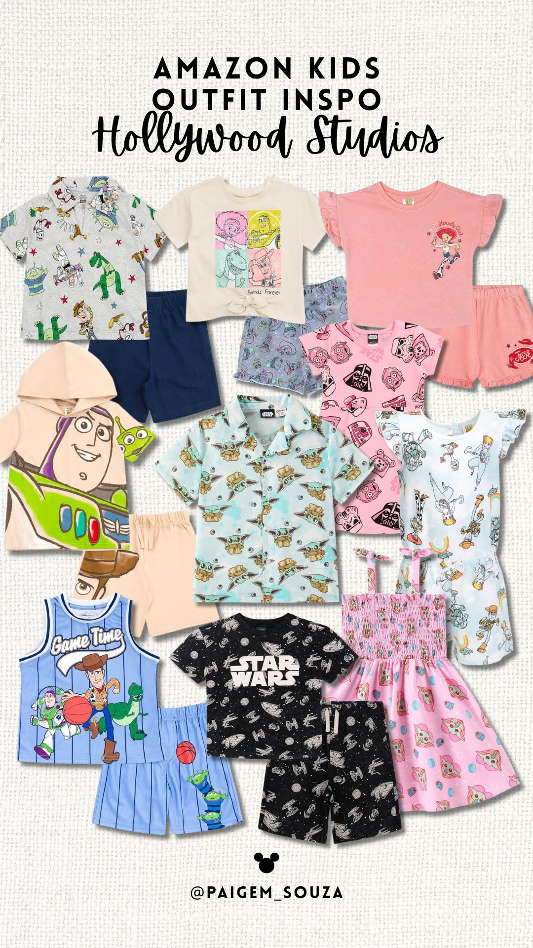 Amazon kids outfit inspo for Hollywood Studios days. 🎬✨ Toy Story, Star Wars and character favorites for boys and girls...from Buzz and Woody sets to Grogu button-downs and comfy Star Wars lounge sets. Lightweight tees and playful dresses that are perfect for Slinky Dog, Galaxy’s Edge and full park days in the Florida heat.

Hollywood Studios kids outfits, Toy Story toddler outfit, Star Wars kids clothes, Galaxy’s Edge outfit ideas, Buzz Lightyear shirt, Woody outfit for boys, Grogu toddler shirt, Disney park outfits for kids, affordable Disney kids finds, Amazon Disney outfits for families, affordable Amazon clothing. 

 #LTKootd #LTKTravel #LTKKids