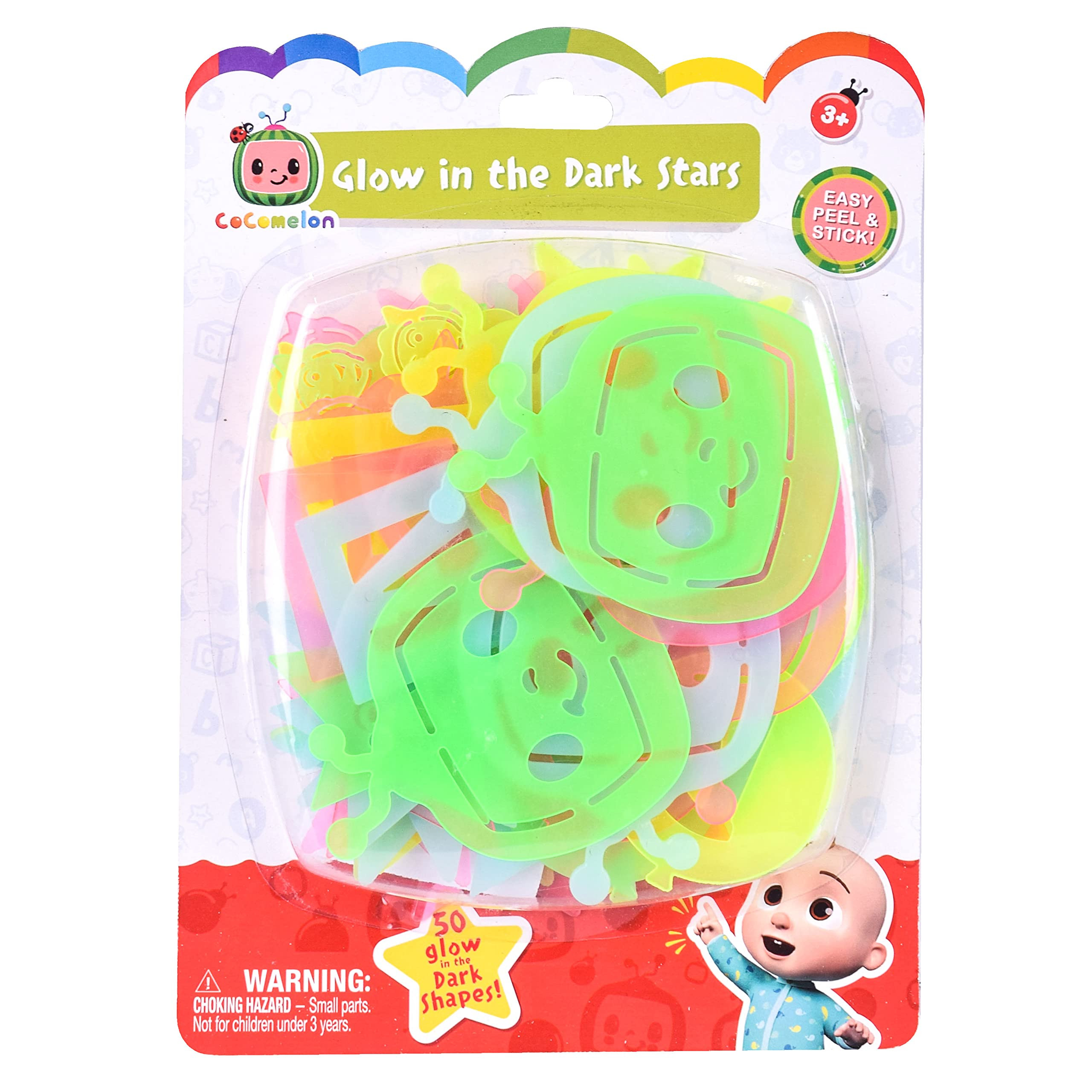 Sunny Days Entertainment CoComelon Glow in The Dark Stars | 50 Assorted Shape and Color Stickers ... | Amazon (US)