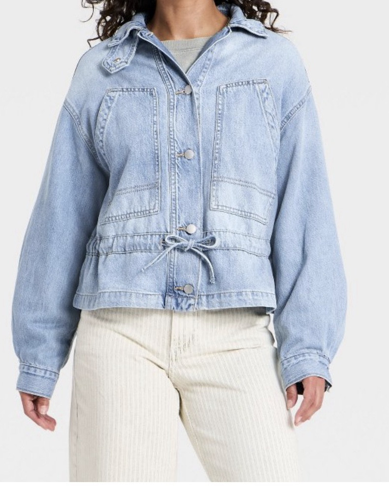 Women's Cinched Denim Jacket 

#LTKootd #LTKPlusSize #LTKSaleAlert
