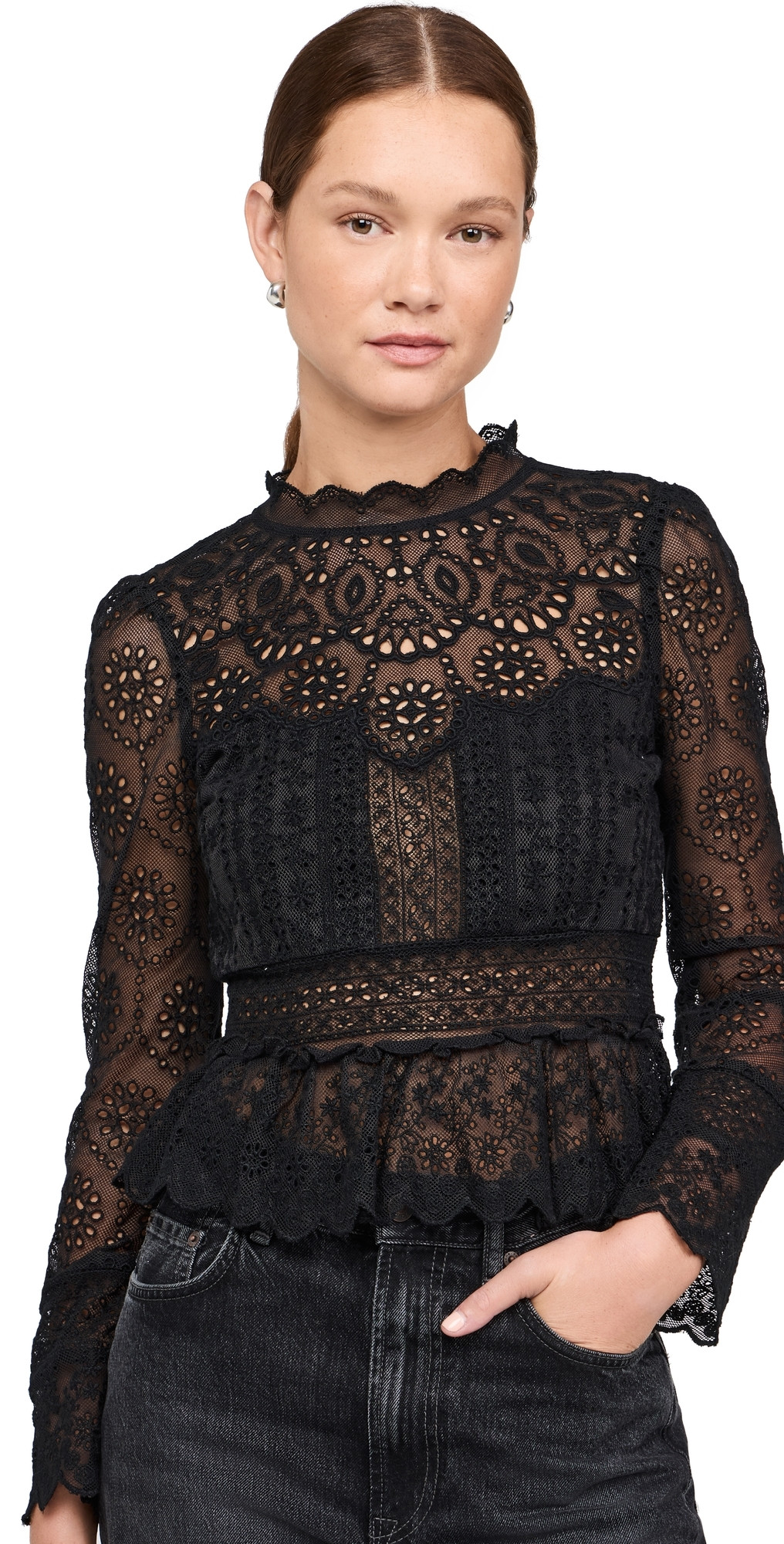 Sea Lainey Embroidery Top Black 14 | Shopbop