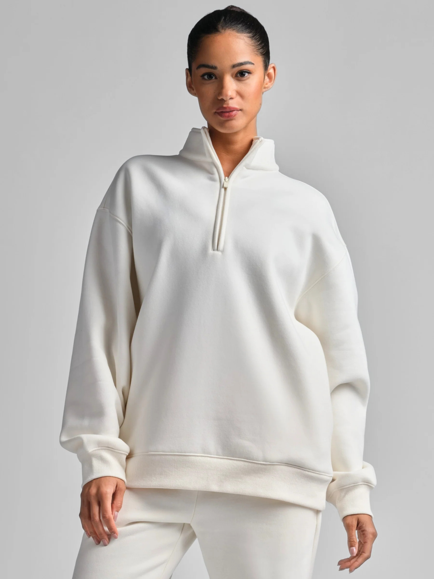Comfrt Basic Quarter Zip Mock Neck | Shell | S | Small | Comfrt