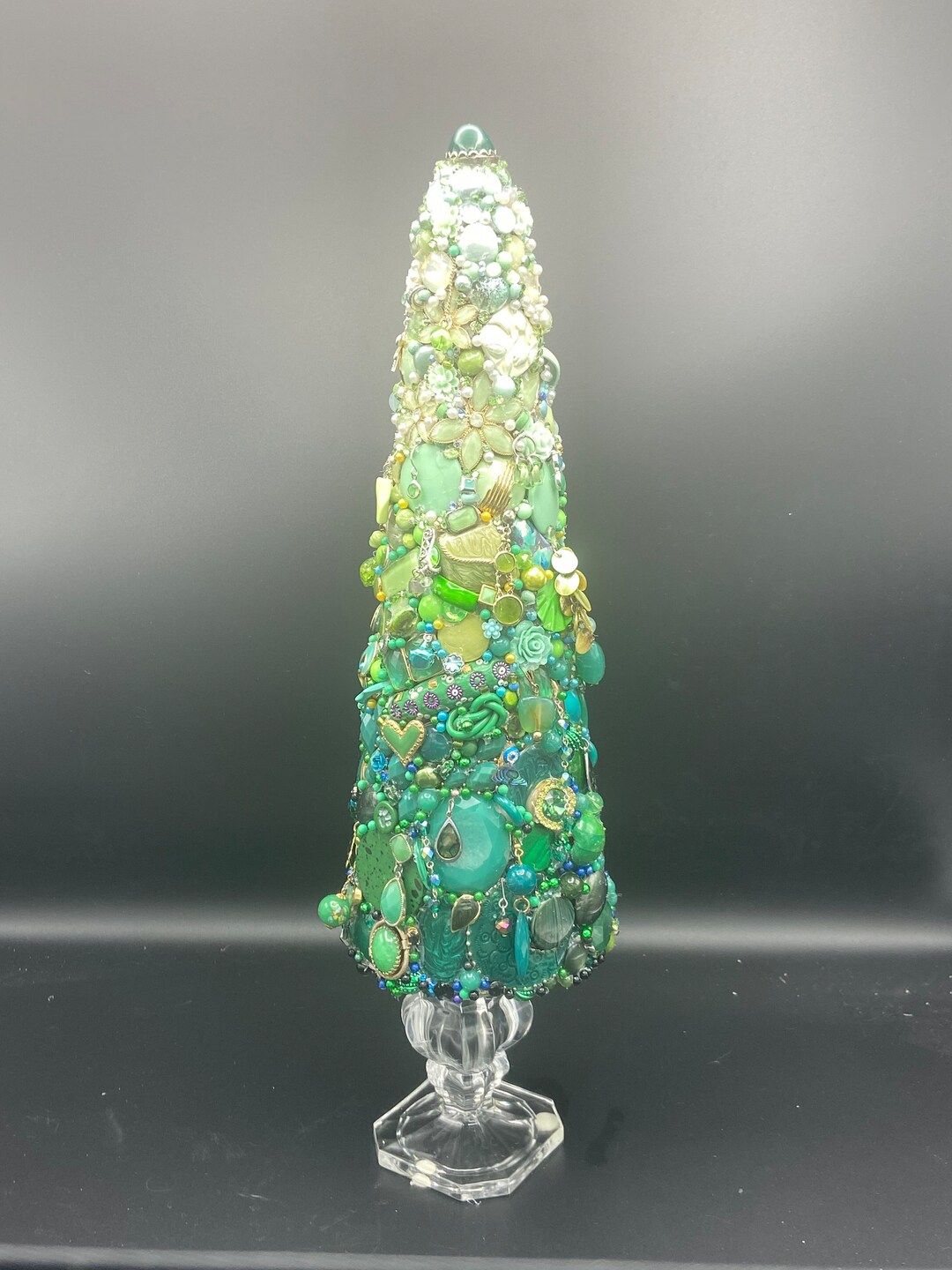 Jeweled Tree, “Rays of Green”, Rainbow Art, Green Gradient | Etsy (US)
