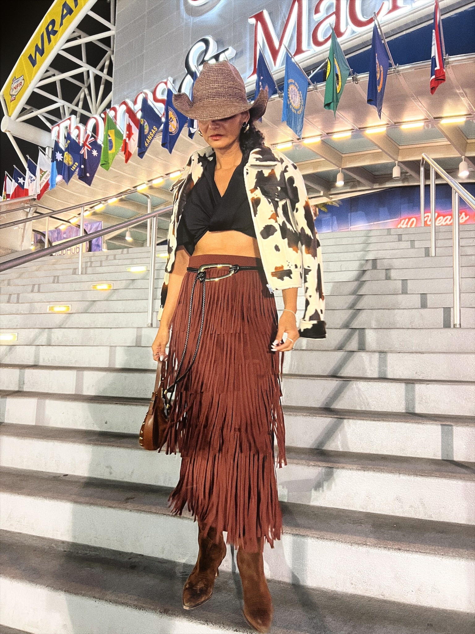 My look for the NFR night 3! This was my first time attending the NFR finals and it was such an incredible experience. Hands down!! 