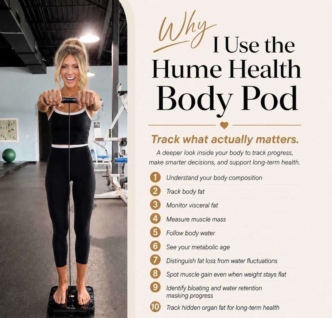 Your weight is only ONE number—and it doesn’t tell the whole story. The Hume Health Body Pod tracks 45 body-composition metrics, including:

🔥 Body fat percentage
💪 Muscle mass
🫀 Visceral fat
💧 Hydration and body water
🦴 Bone mass
⚡️ Metabolic age
📊 Subcutaneous fat
🎯 Progress and trends over time

Whether you want to lose fat, build muscle or stay strong as you age, it helps you see what’s actually changing inside your body—not just the number on the scale.

And it’s not limited to one person! 🙌 One Body Pod can support up to 24 users, allowing everyone in the family to track their results independently through the free Hume app.

BONUS: The Body Pod may be HSA/FSA eligible, so you're insurance may cover it.