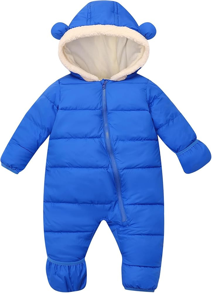 BFUSTYLE Baby Snowsuit 0-24 Months Winter Clothes Infant Boy Girl Puffer Jacket Newborn One Piece... | Amazon (US)