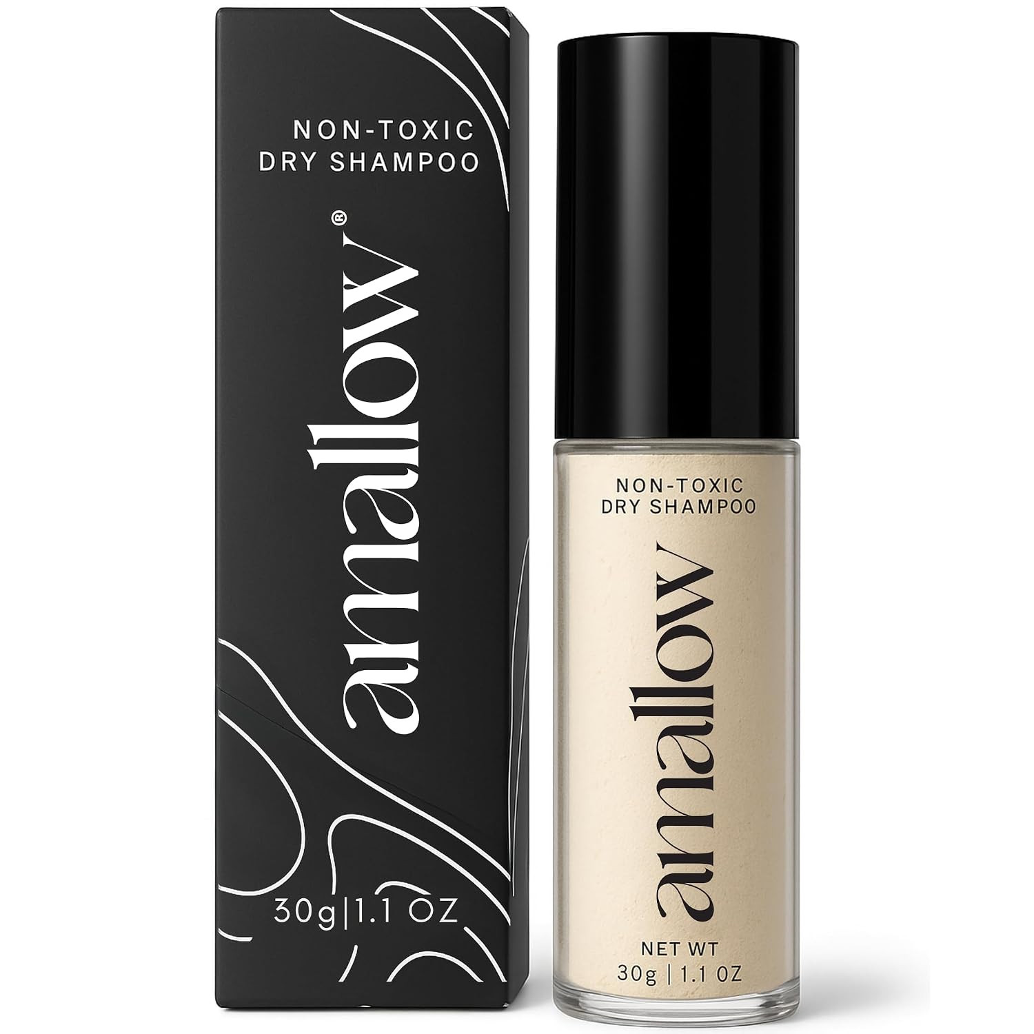 Amallow - Non Toxic Dry Shampoo Powder – With Organic Ingredients - Arrowroot, Bentonite Clay, Aloe Vera, & Essential Oils – No Talc, No Aerosol - Men & Women - Great For Travel | Amazon (US)