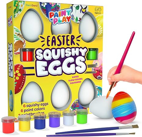 Dan&Darci Easter Egg Squishy Painting Kit - Arts & Crafts for Girls and Boys - Kids Art Activitie... | Amazon (US)