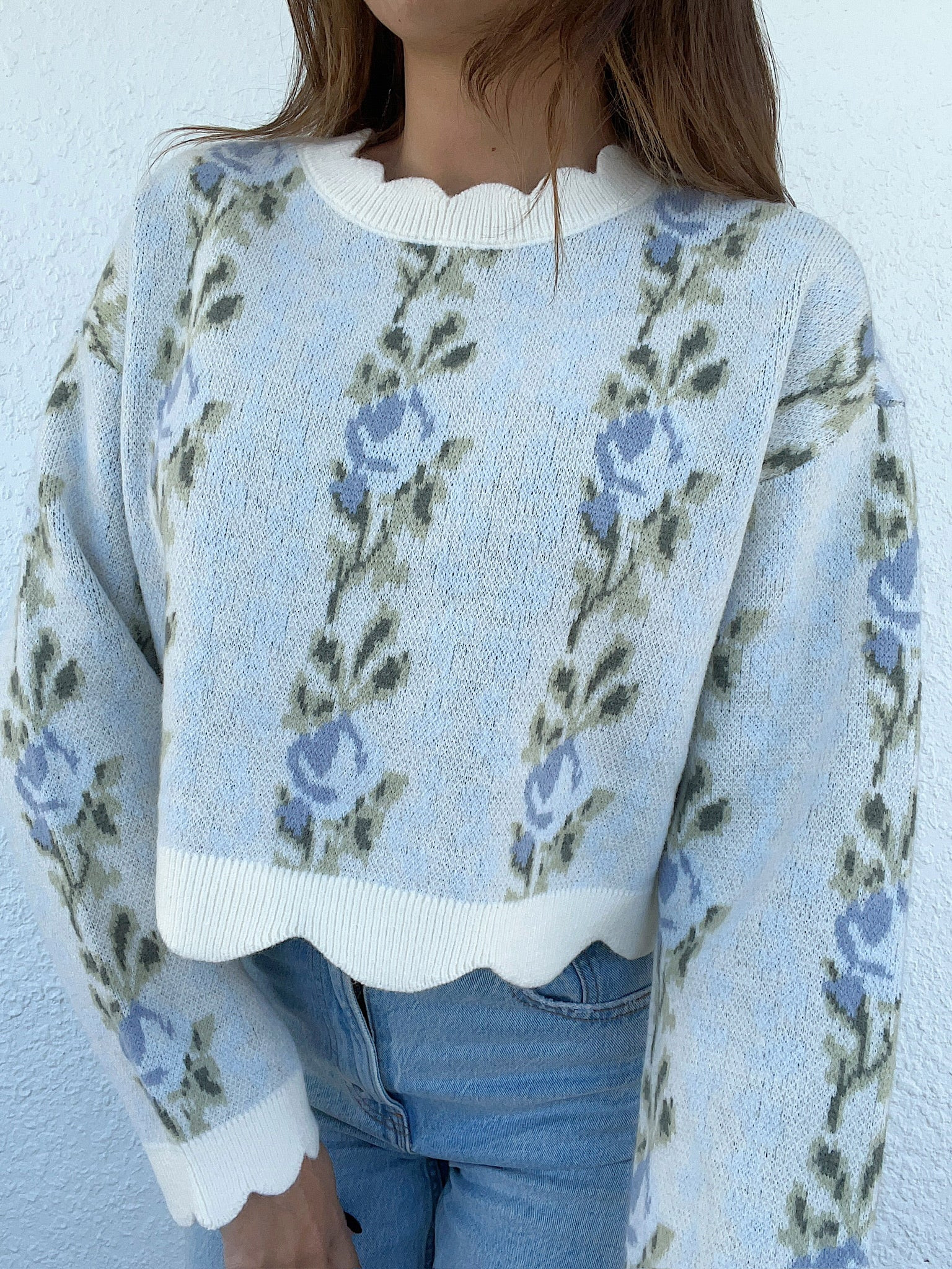 Bluette Scalloped Sweater | Shop Fruitful Co.