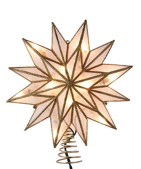 Gold Capiz 12-Point Gold Star Treetop Décor | Zulily