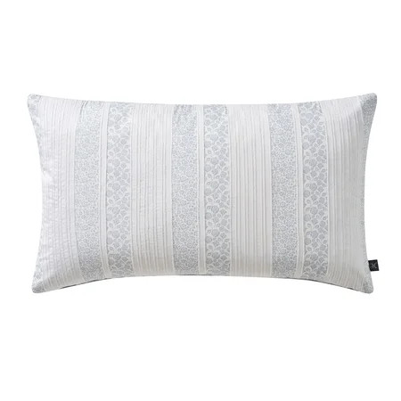 My Texas House 14" x 24" Blue Floral Stripe Decorative Pillow Cover | Walmart (US)