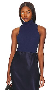 Enza Costa X Revolve Cashmere Halter Turtleneck in French Navy from Revolve.com | Revolve Clothing (Global)