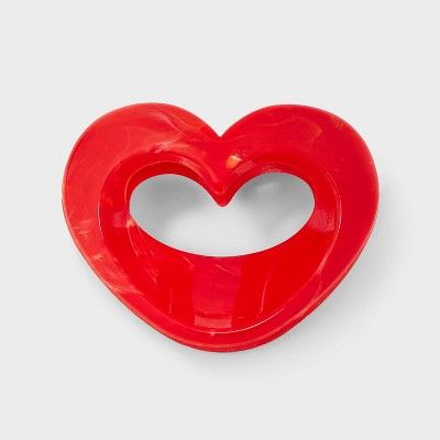 Open Heart Shape Marble Plastic Claw Hair Clip - A New Day™ | Target