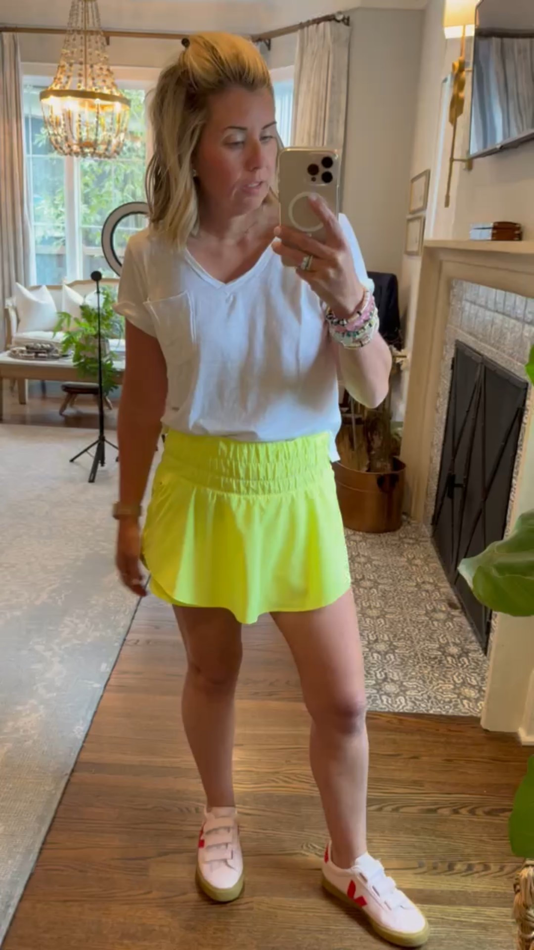 A little movement OOTD. I have this skort in several colors from the zon. Love the pop of pink in the sneakers. 
Skort - xs
Tee - xs
Sneakers - 8 

#LTKfitnessgoals #LTKdayinmylife #LTKActive