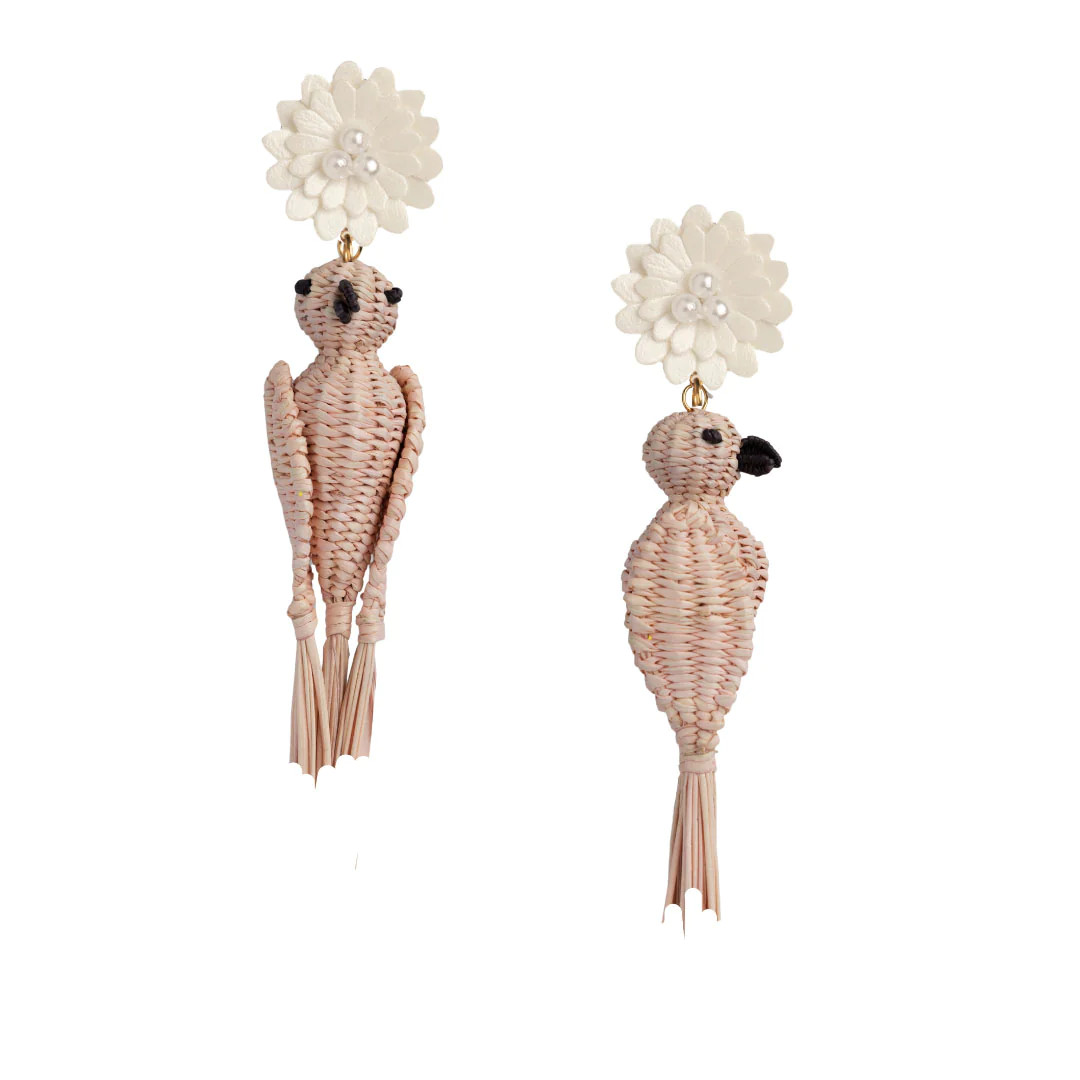 Rattan Blush Cockatoo Drops | Neely Phelan