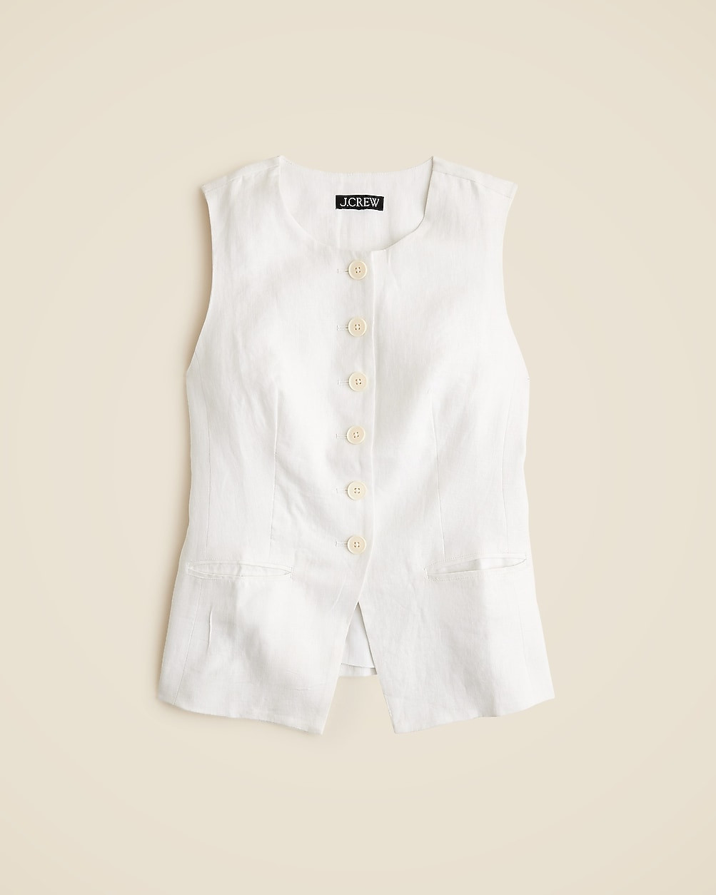 Cutaway vest top in linen | J. Crew US