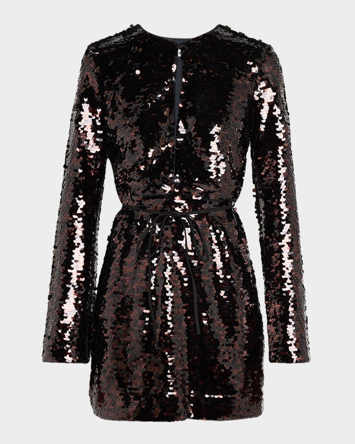 Fifi Sequined Long-Sleeve Mini Dress | Neiman Marcus
