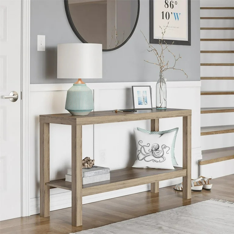 Mainstays Parsons Console Table, Rustic Oak | Walmart (US)