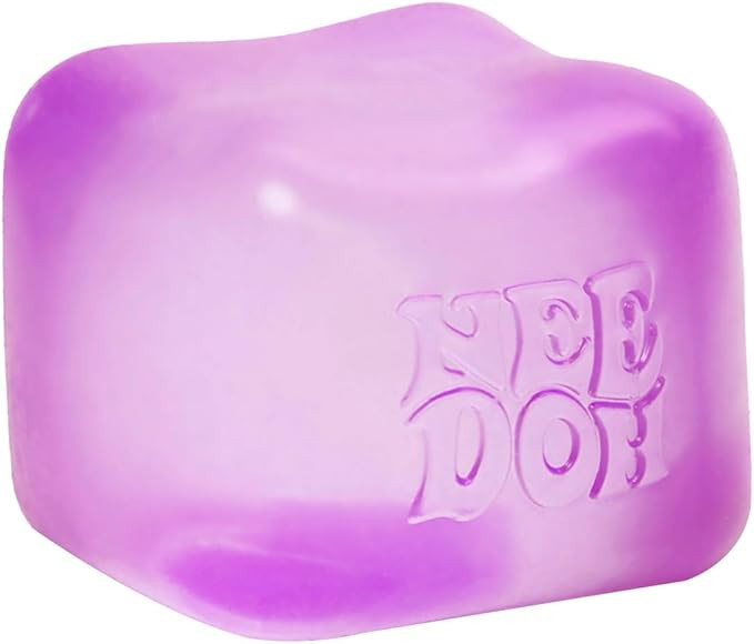 Schylling NeeDoh Nice Cube -Sensory Squeeze Toy with Super Solid Squish - 2.25" Cube (Purple) | Amazon (US)