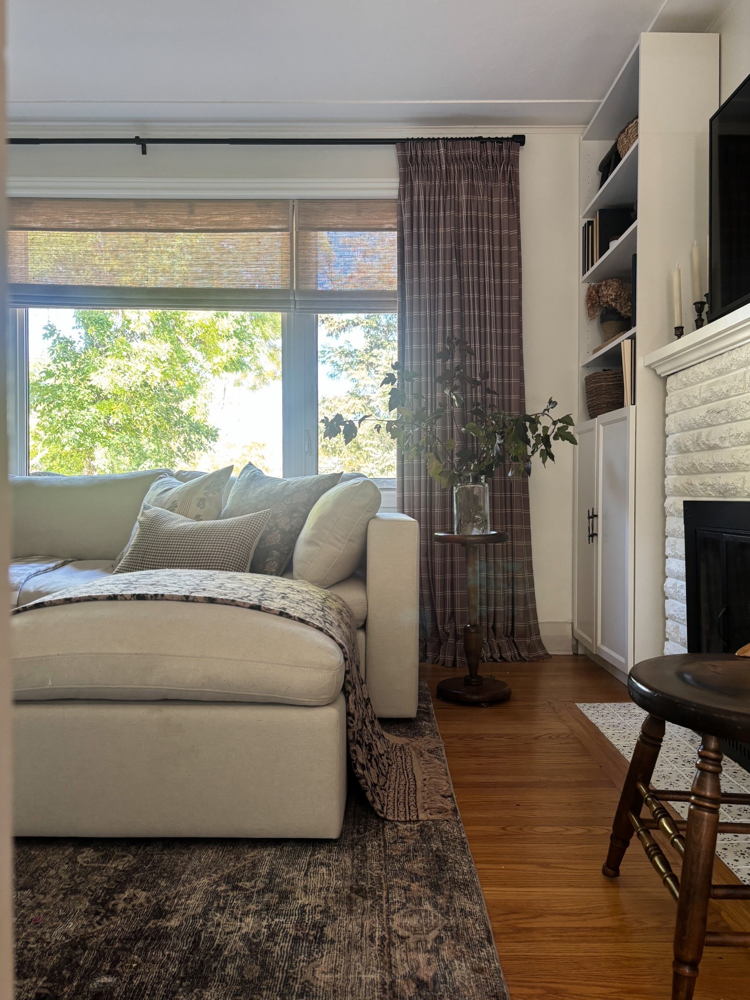 Woven Roman Shades and plaid curtains- Neutral Curtains 

#LTKcasa #LTKcanada #LTKsale