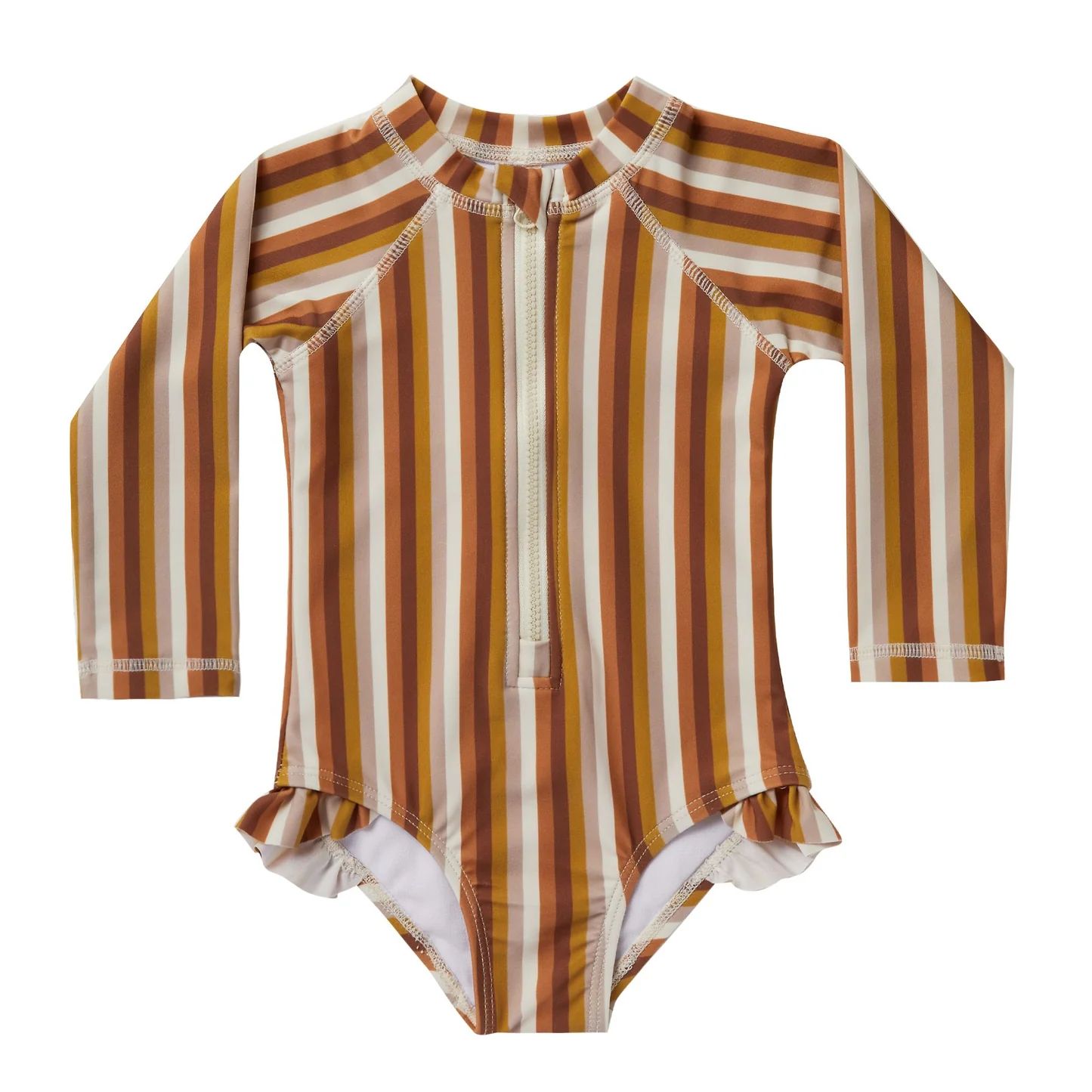 Rylee & Cru Rashguard Swimsuit, Multi Stripe | SpearmintLOVE