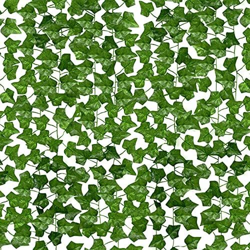 Joyhalo Ivy Garland - Fake Vines Artificial Ivy Leaf Plants Silk Ivy Garland Greenery Artificial Han | Amazon (US)