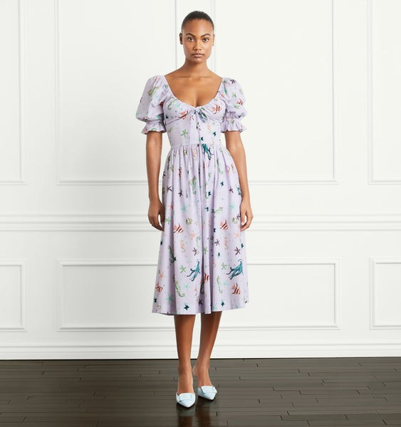 The Ophelia Nap Dress - Sea Creatures Poplin | Hill House Home