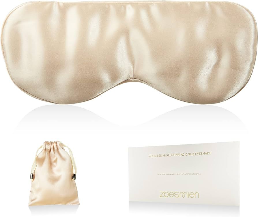 Sleep Mask 100% Mulberry Silk for Light Blocking, ZOESMIEN Eye Mask for Women Men Side Sleeper, P... | Amazon (US)