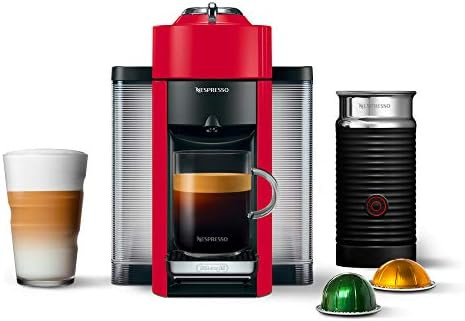 Nespresso Vertuo Coffee and Espresso Machine by De'Longhi with Milk Frother, Shiny Red | Amazon (US)