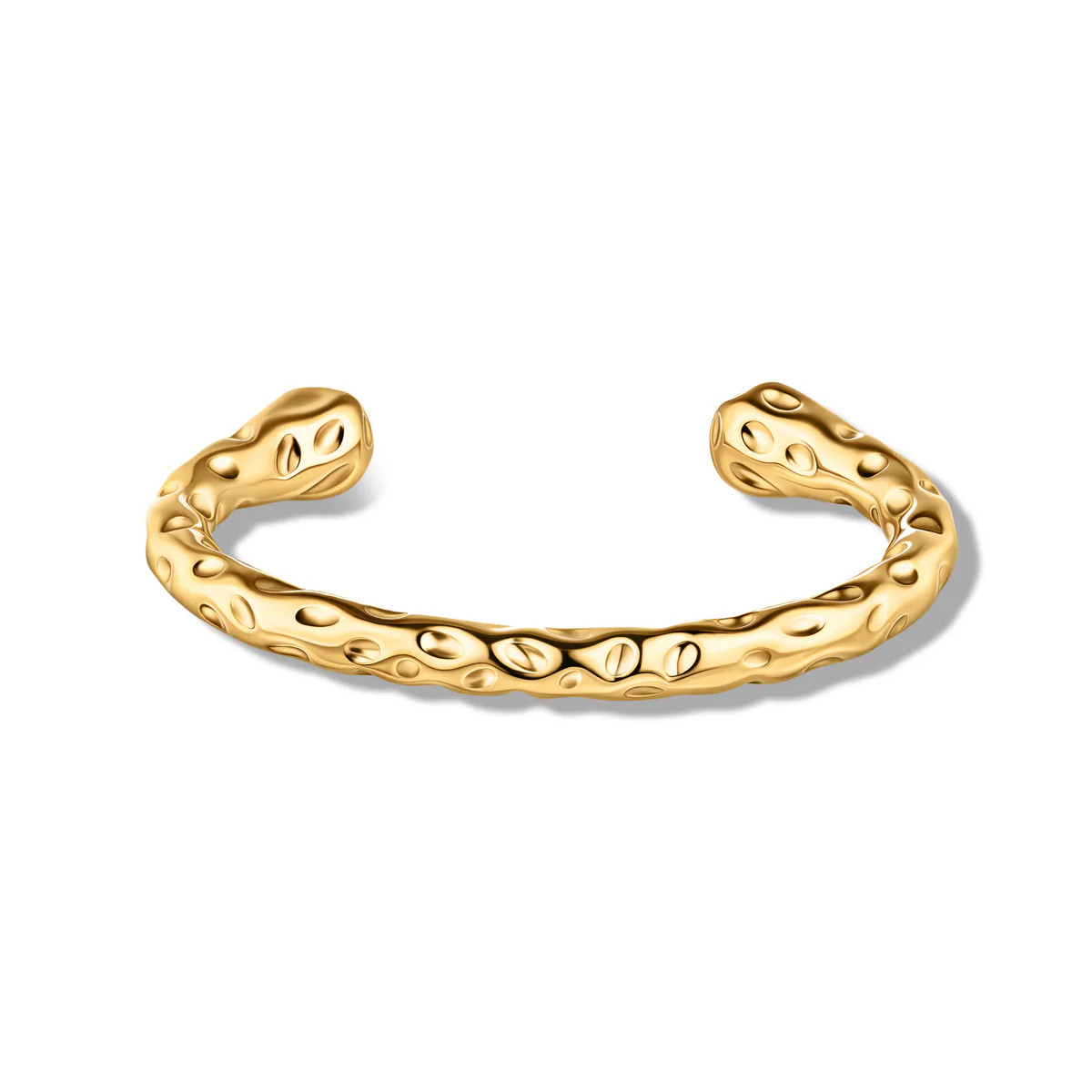 Hammered Cuff Bracelet | Garnished in Gold