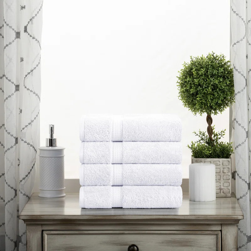 Huson 4 Piece Egyptian-Quality Cotton Hand Towel Set (Set of 4) | Wayfair North America
