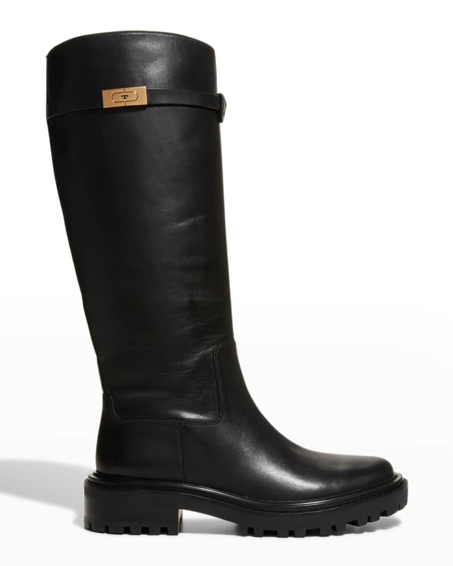 Tory Burch Leather Tall Riding Boots | Neiman Marcus