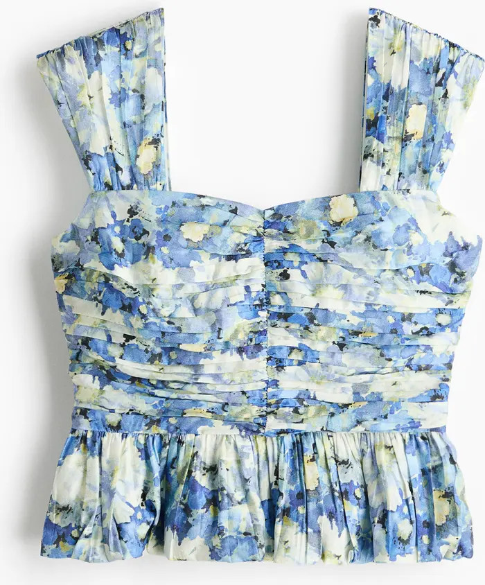 H&M Gathered Peplum Top | Nordstrom | Nordstrom