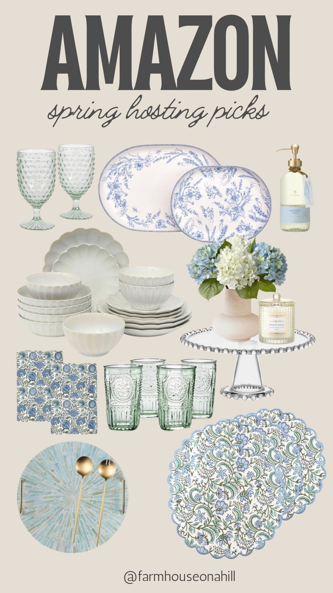 Amazon spring hosting essentials 

Blue kitchen decor 
Home decor 

#LTKHome #LTKSeasonal