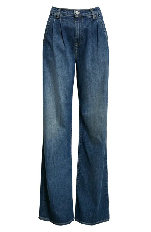 Nili Lotan Flora High Waist Trouser Jeans in Classic Wash at Nordstrom, Size 26 | Nordstrom
