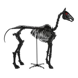 Home Accents Holiday 6 ft. Black Skeleton Horse with LED Lights 23PA86005 - The Home Depot | The Home Depot