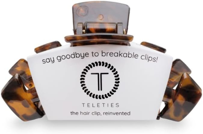 TELETIES - Large Hair Clip - Strong Grip, Bendable Teeth, Comfortable Curved Design - Ideal for T... | Amazon (US)